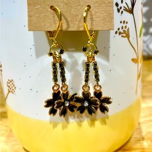 Handmade flower earrings